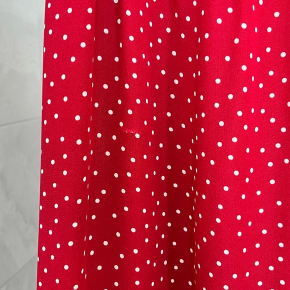 Reformation Medium Siesta Midi Dress Ruffle Smocked Polka Dot - Picture 4 of 6